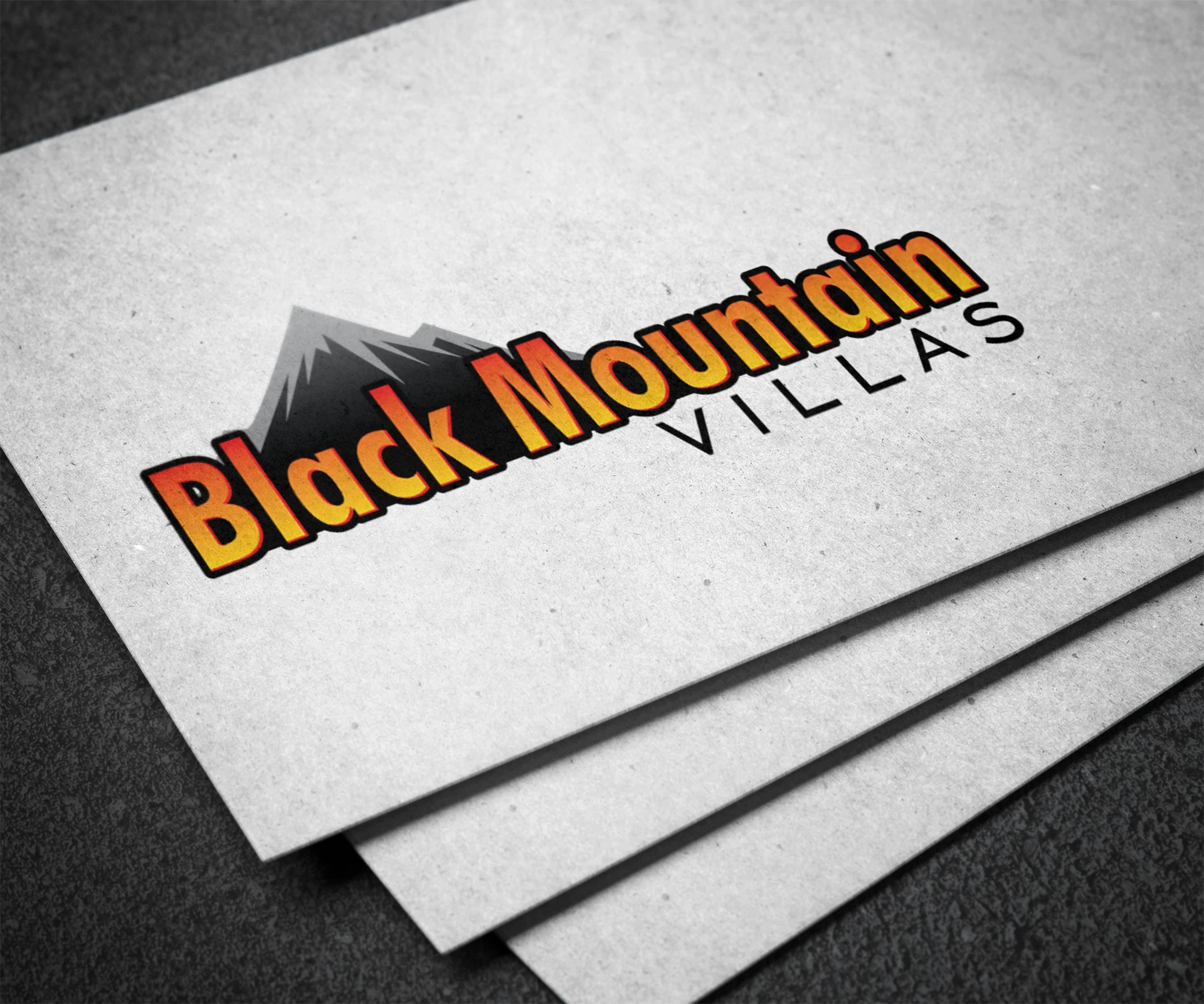 Black Mountain Villas Logo Creative Concept Design