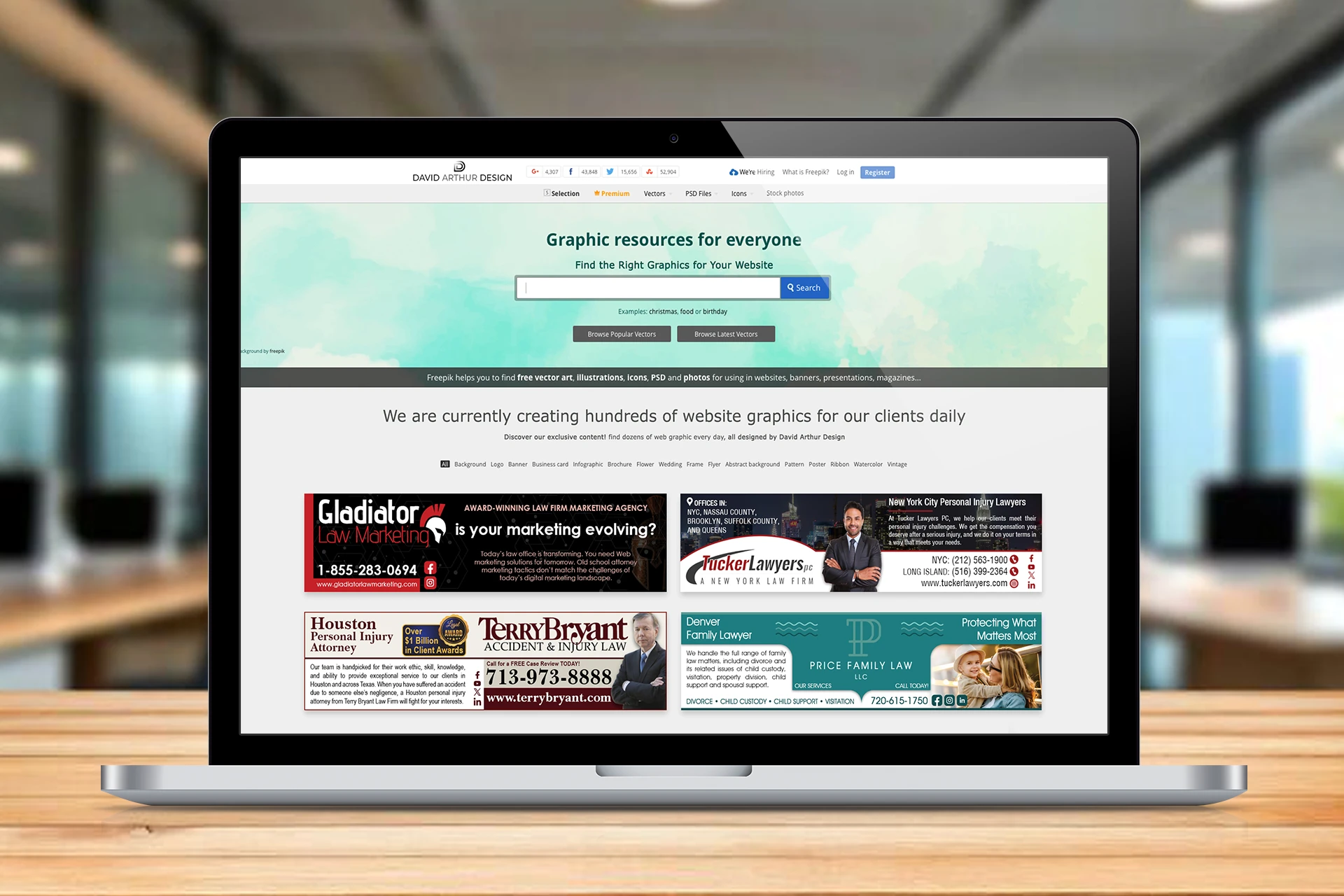 Attorney Website Banners Graphic Design