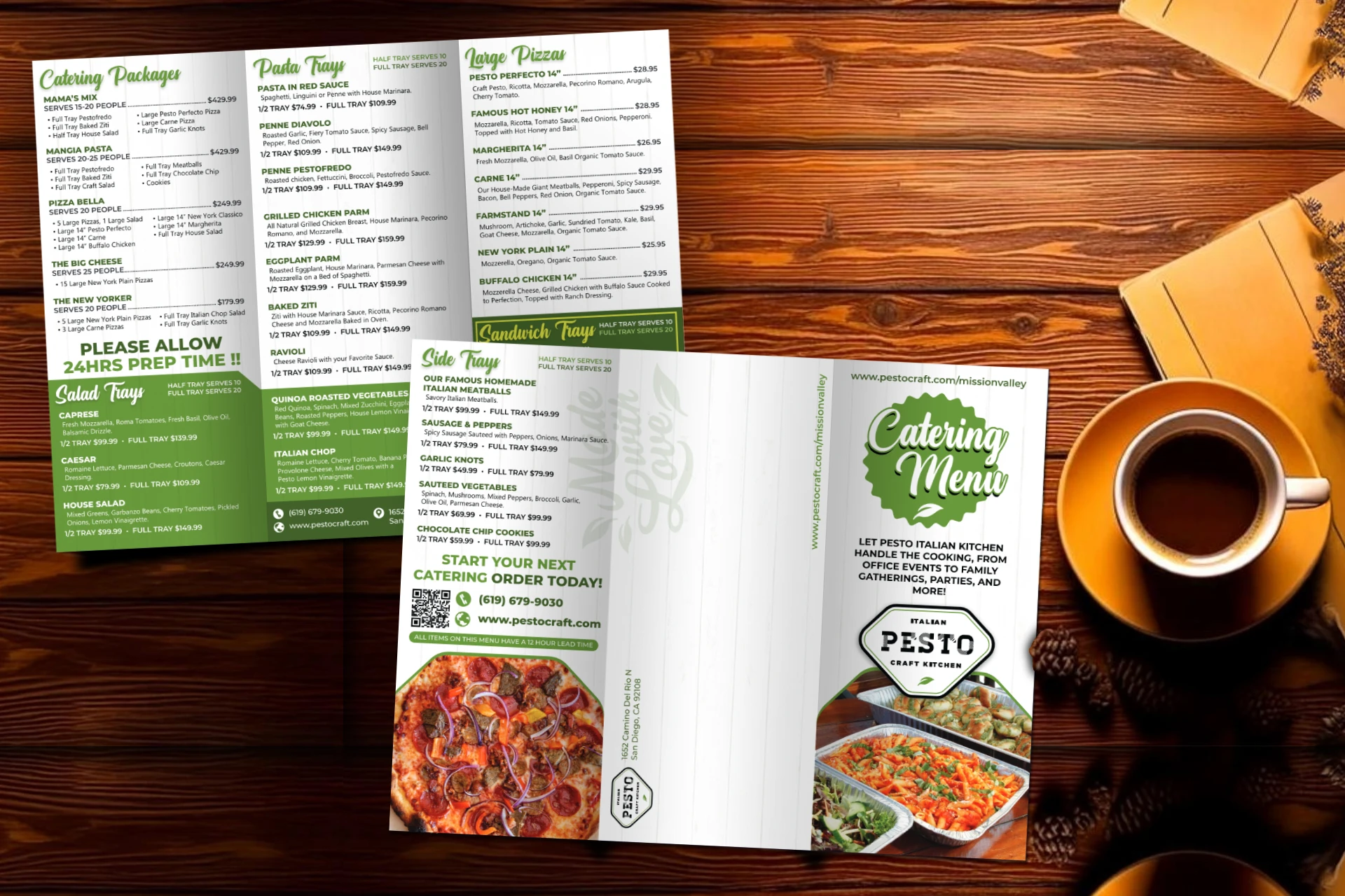 Catering Menu Tri Fold Brochure Design