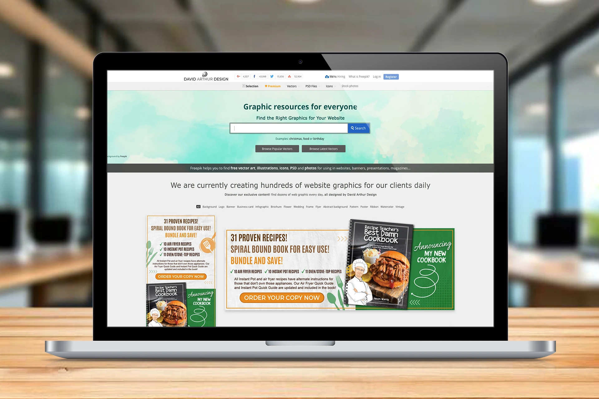 Recipe Teacher Web Banner Designs